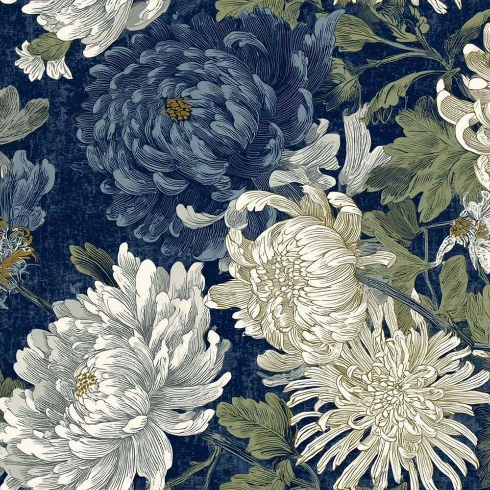 Midnight Bloom | Botanical Floral Ceiling Wallpaper
