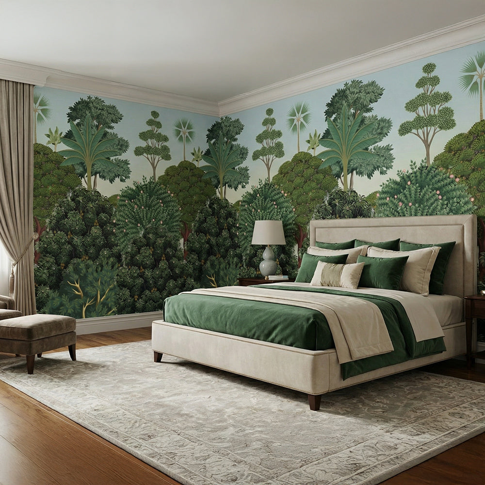 Tropical Jungle Peel and Stick Wallpaper – Vintage Botanical Wall Mural | Removable Wallpaper by Eternal Walls