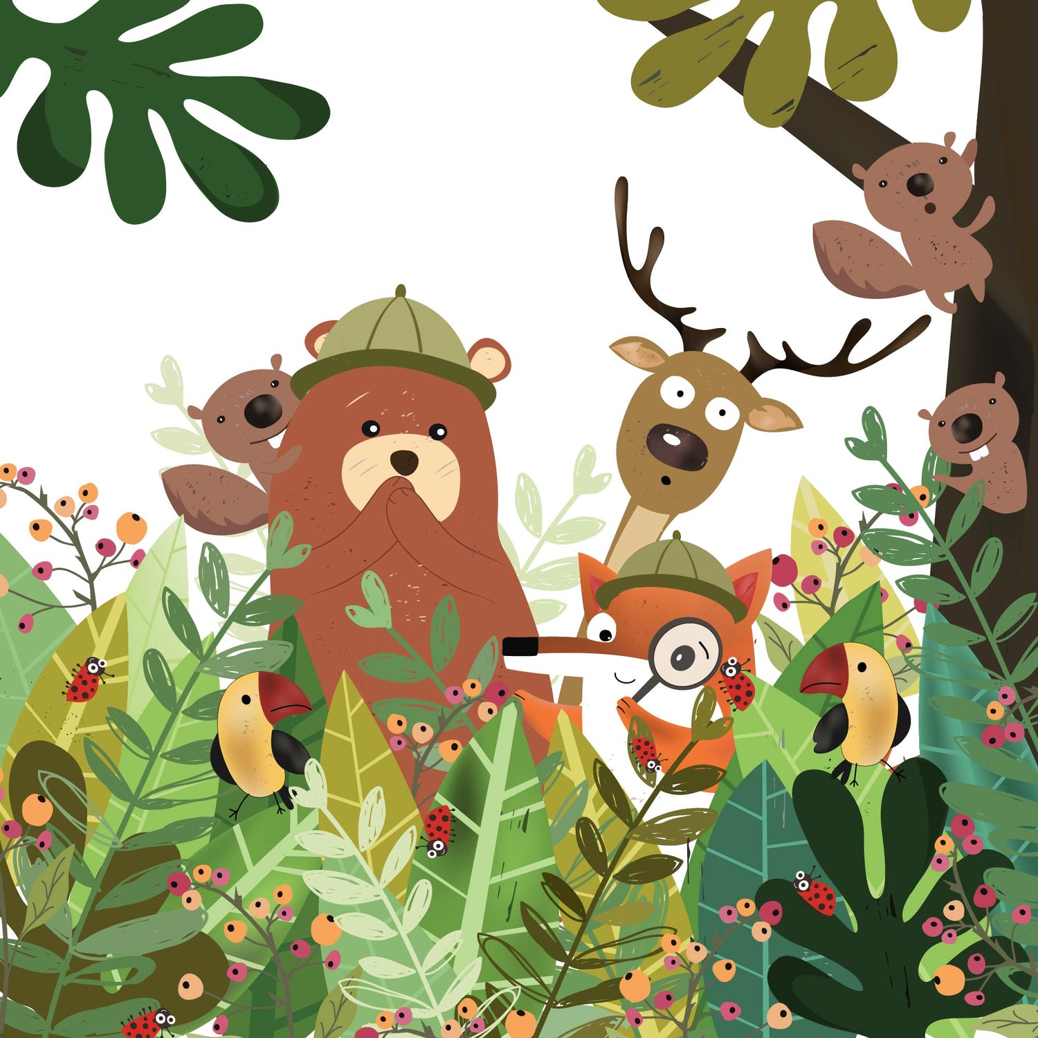 Storybook Woodland Kids Wallpaper