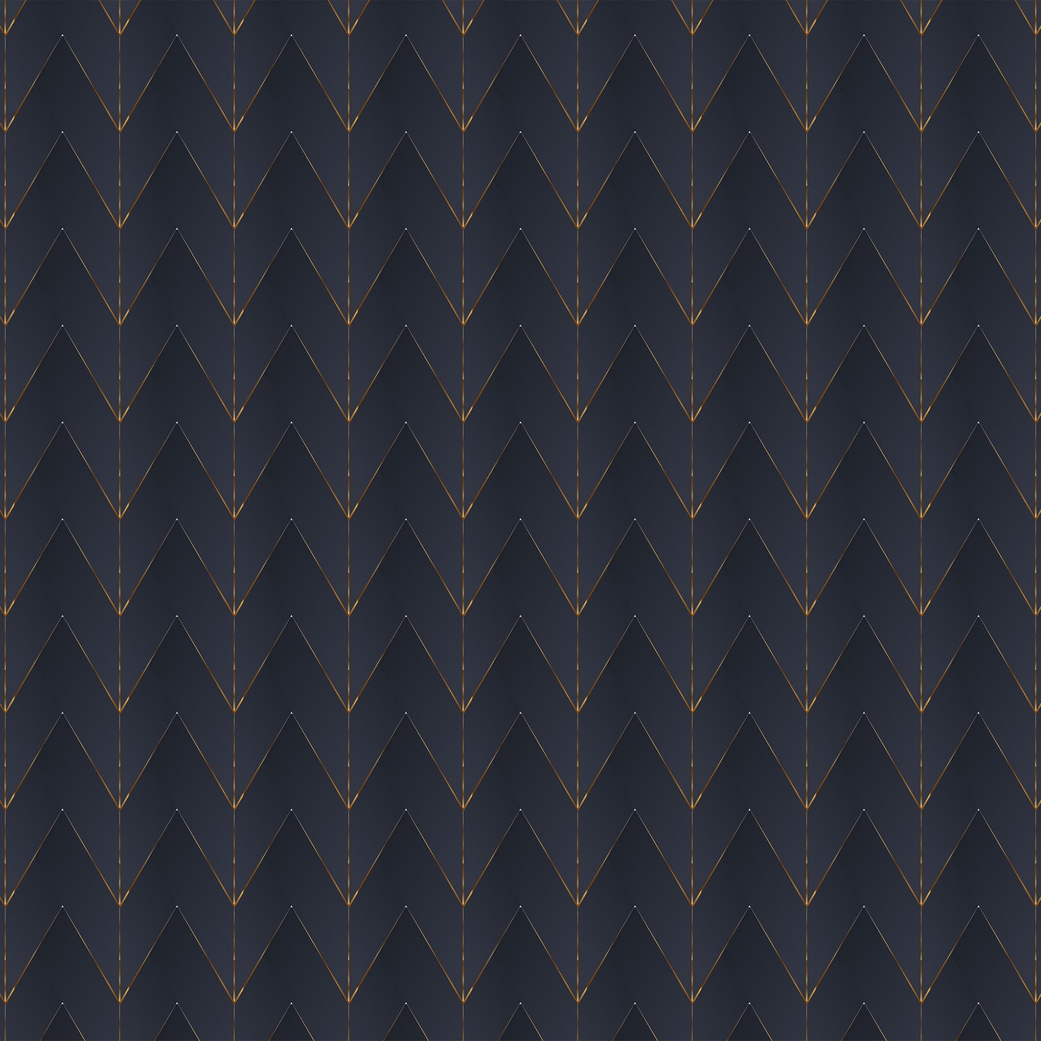 Navy Blue & Gold Geometric Wallpaper for Living Room & Bedroom | Eternal Walls
