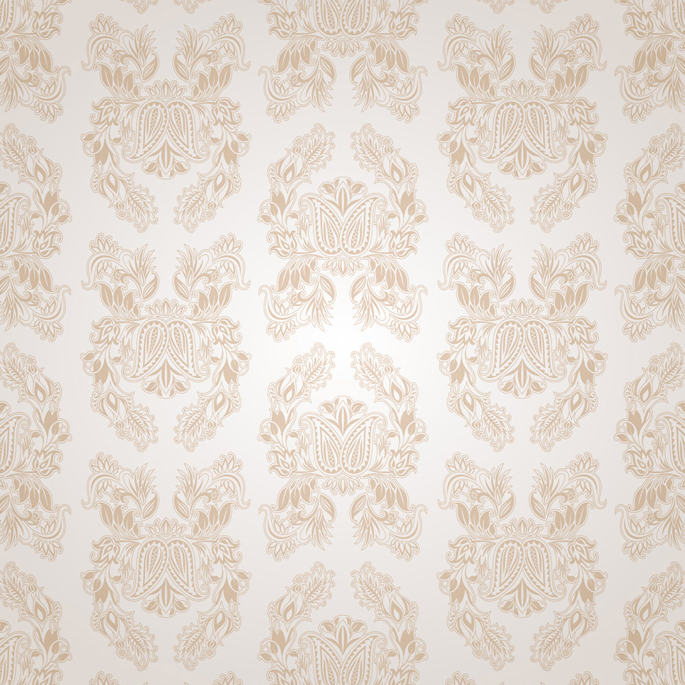 Pearl & Gold Paisley Damask Peel and Stick Wallpaper | Ornate Floral Wall Design | Eternal Walls