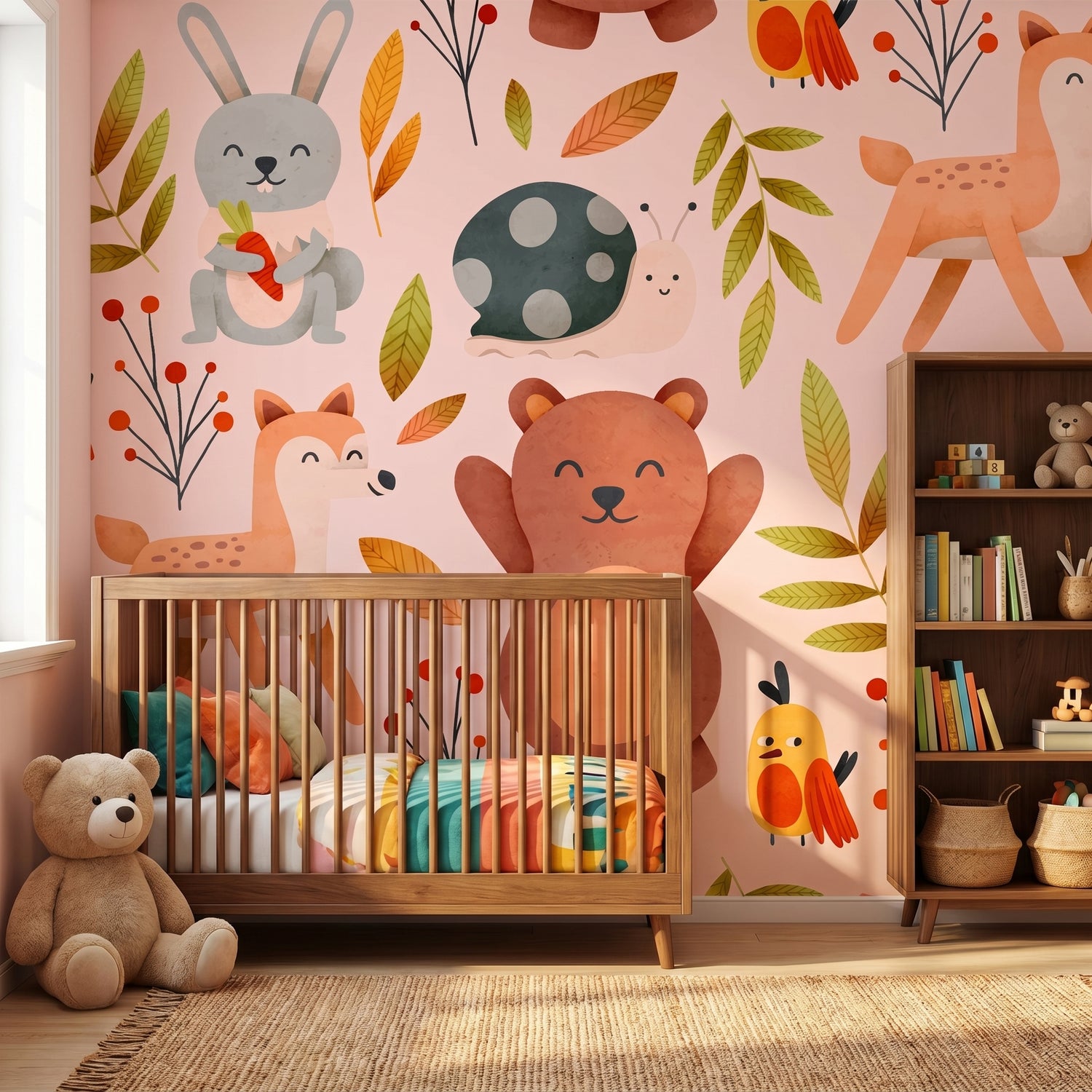 Cute Woodland Nursery Wallpaper