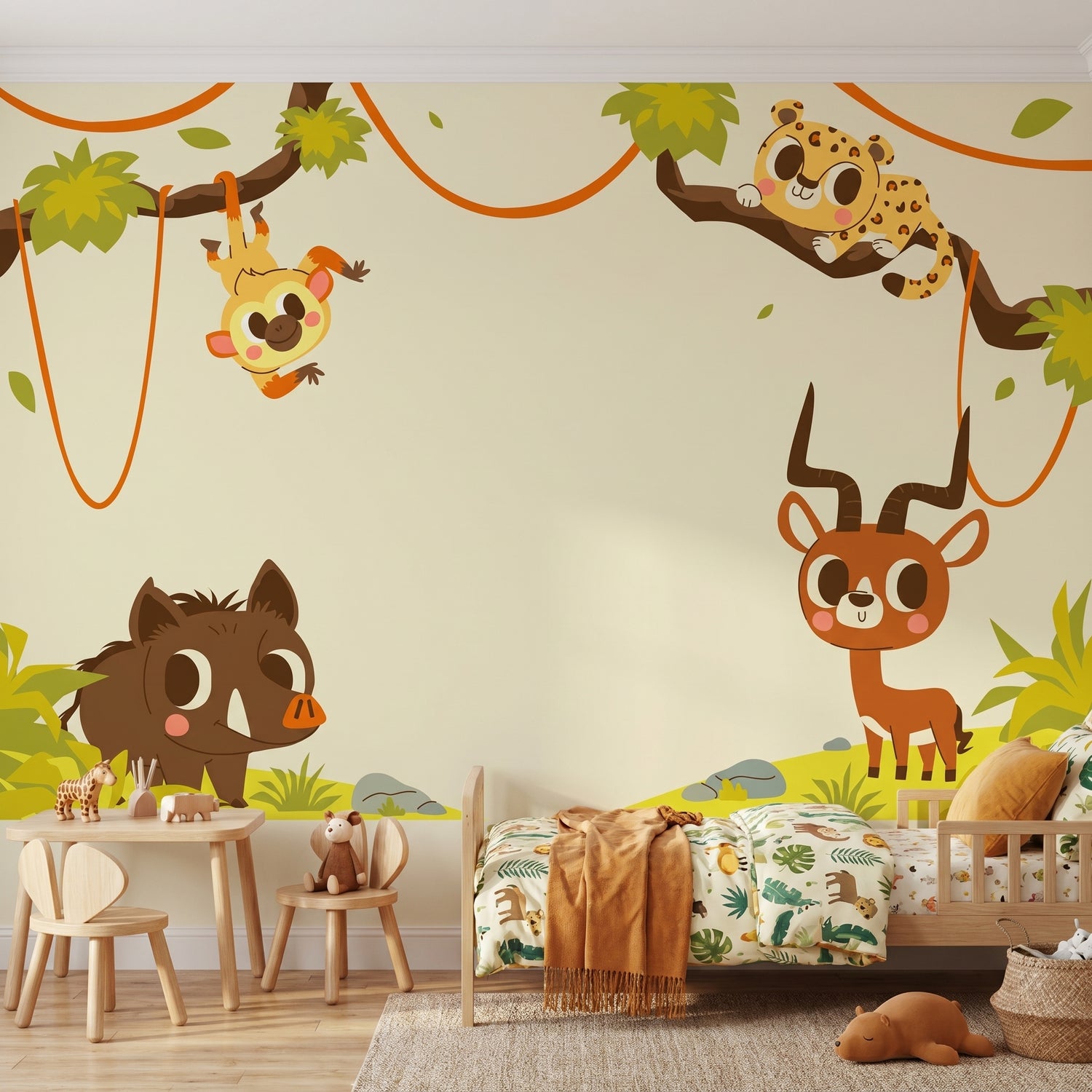 Cute Jungle Animal Wallpaper