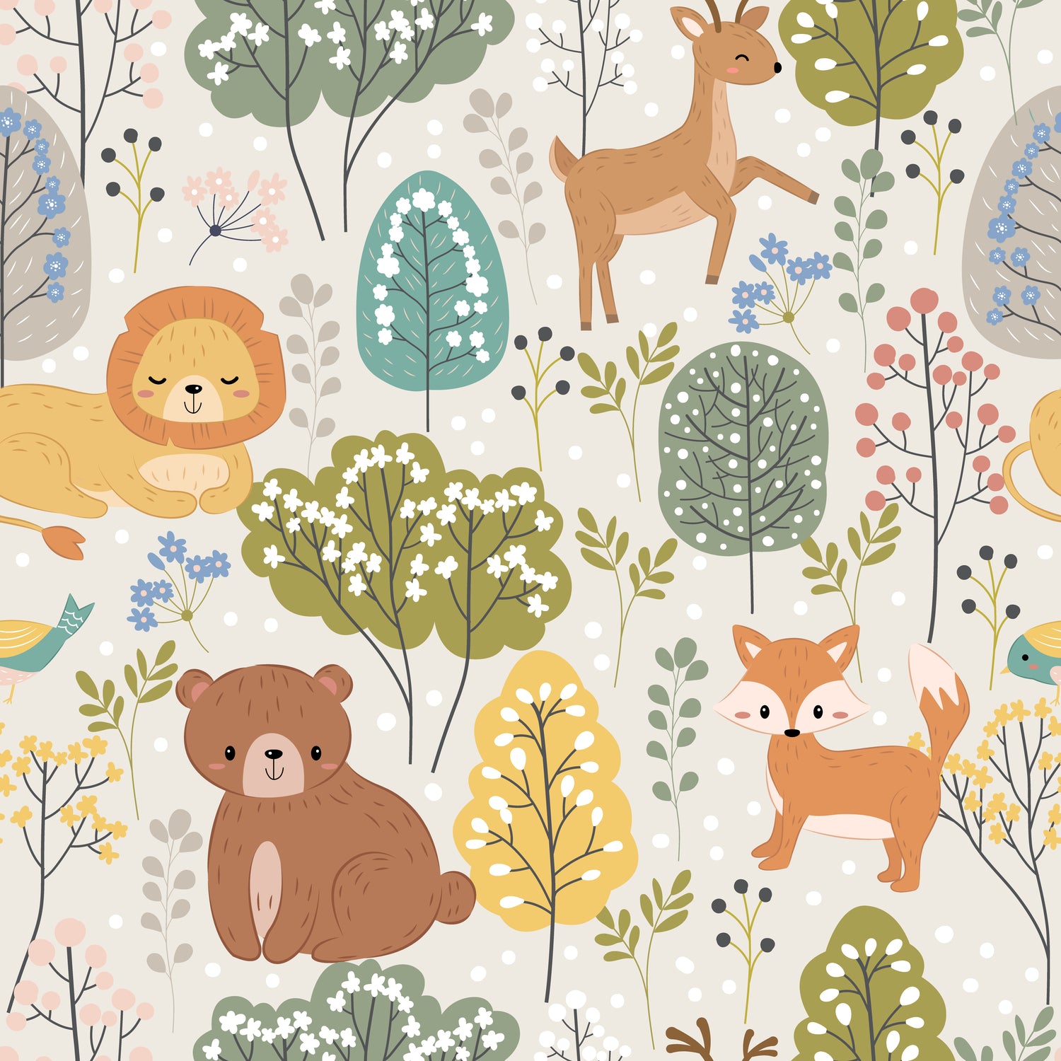Forest Friends Nursery Wallpaper