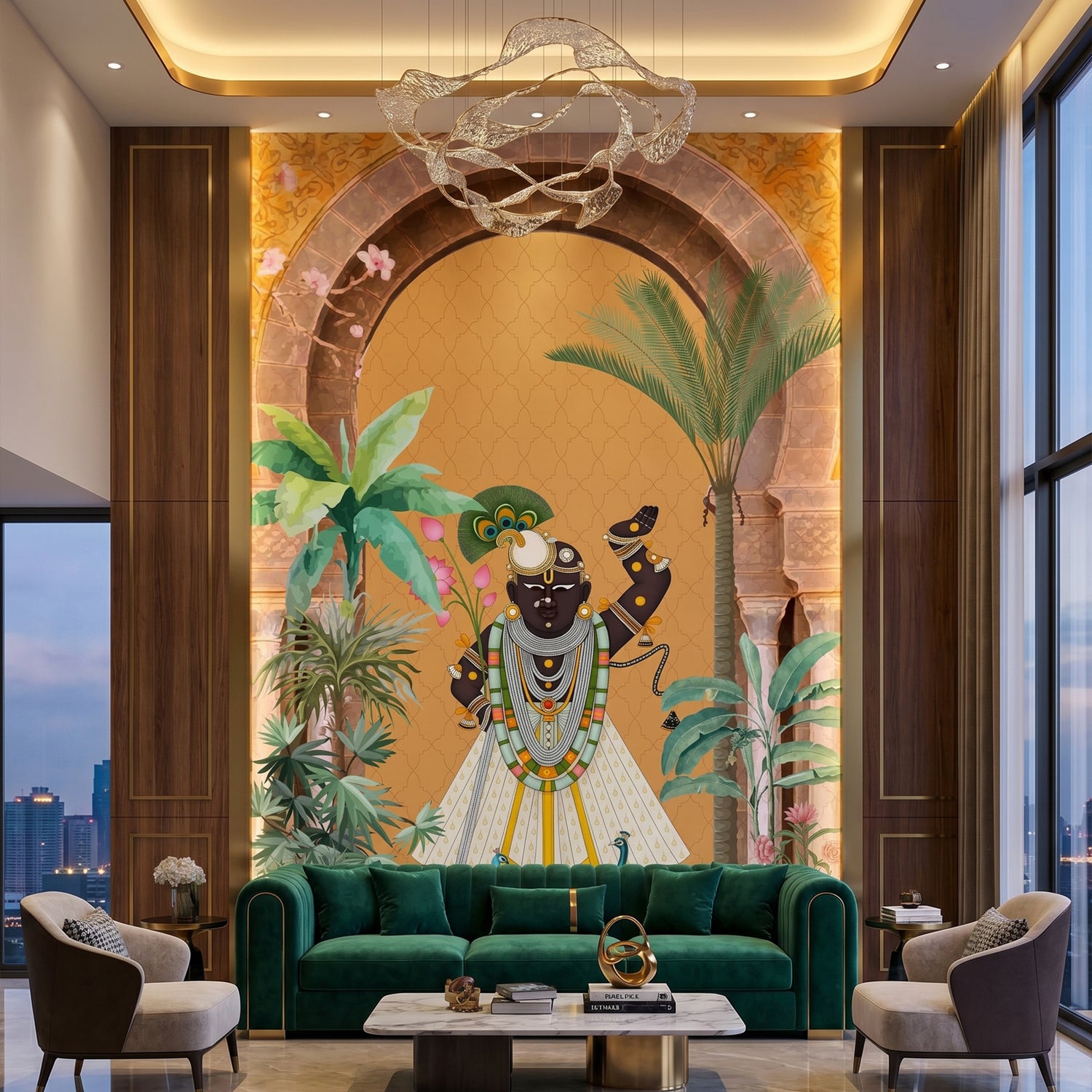 Shreenathji Heritage Temple Wall Mural