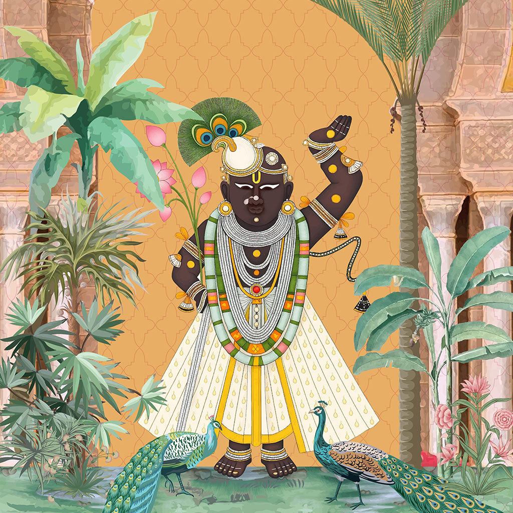 Shreenathji Heritage Temple Wall Mural